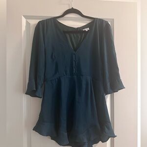 Tobi dark teal romper